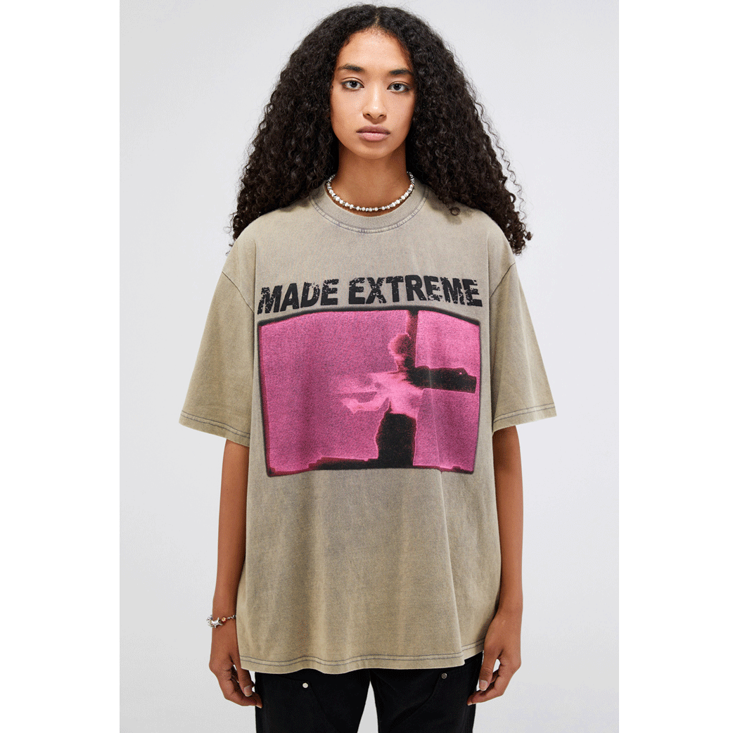 Washed Distressed High Street T-shirt ME017