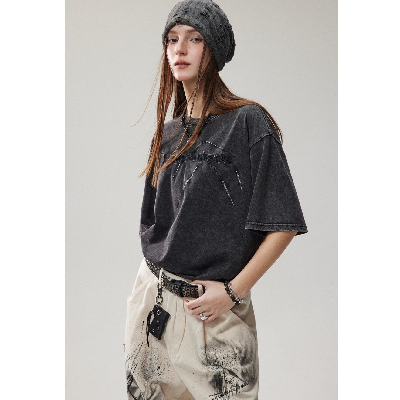 Tie-dye Loose Casual Print T-shirt MW10103