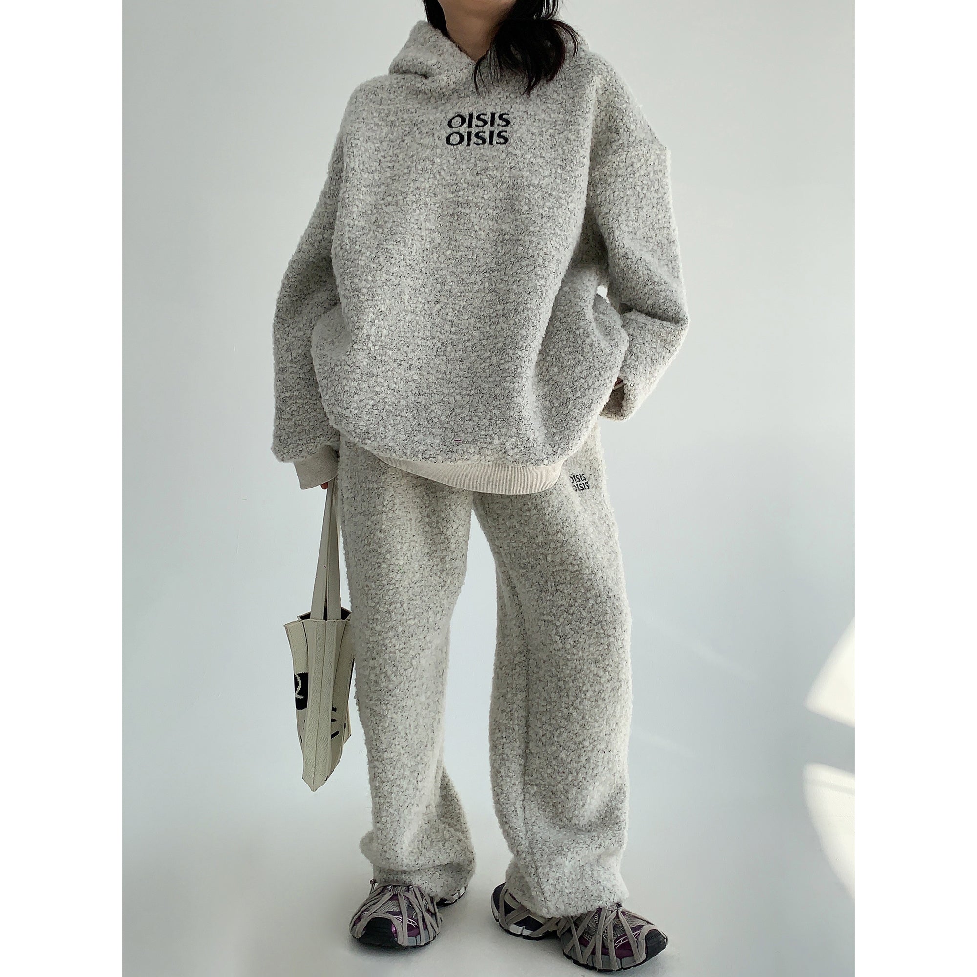 【上下別売り】Thick Poodle Hair Like Hoodie & Straight Pants MW9654