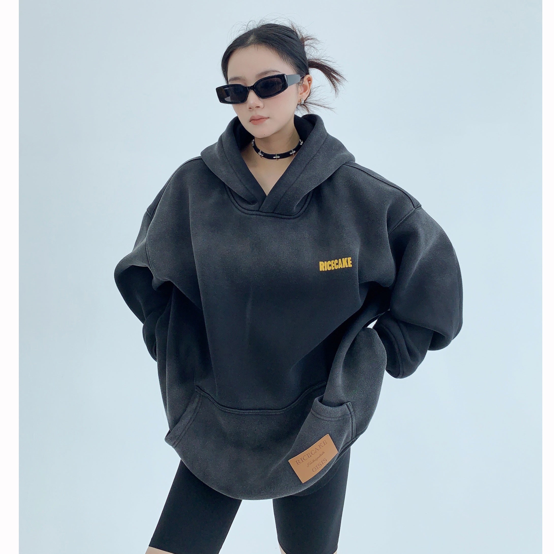 Gradient Simple Letter Oversize Hoodie MW9511