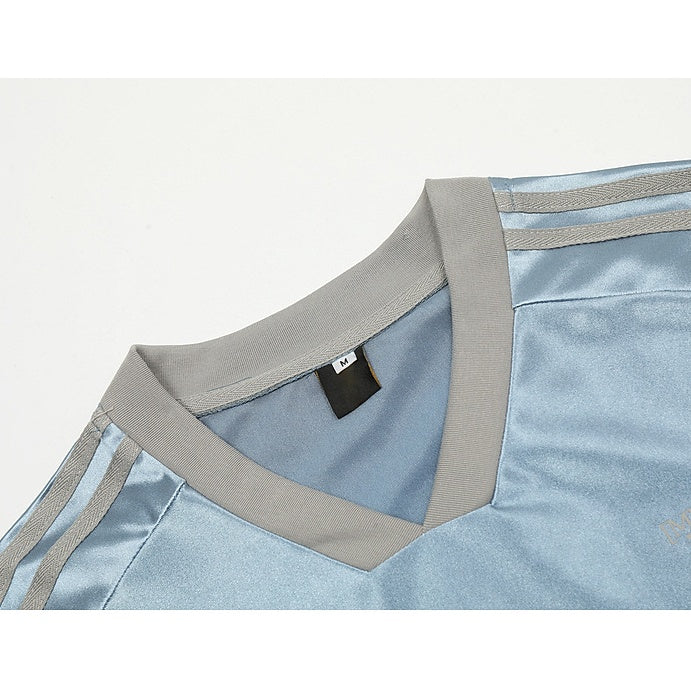 V-neck 33-Letter Sports Style T-shirt MW10104