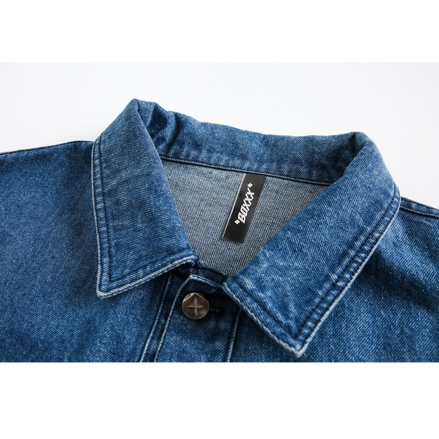 Irregular Stitching Loose Denim Jacket BX001