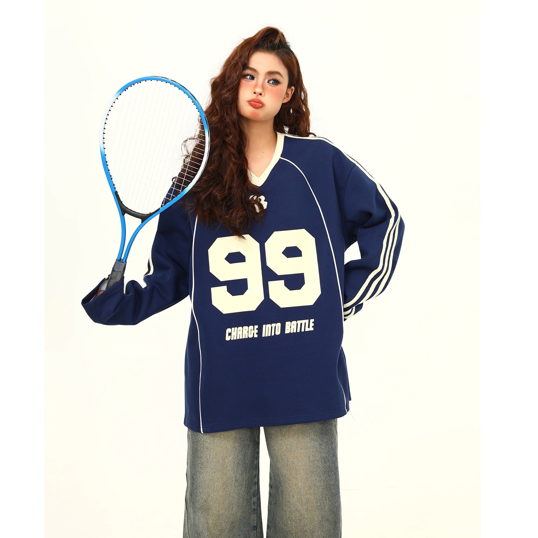 Retro Sports Letter Sweat MW9383