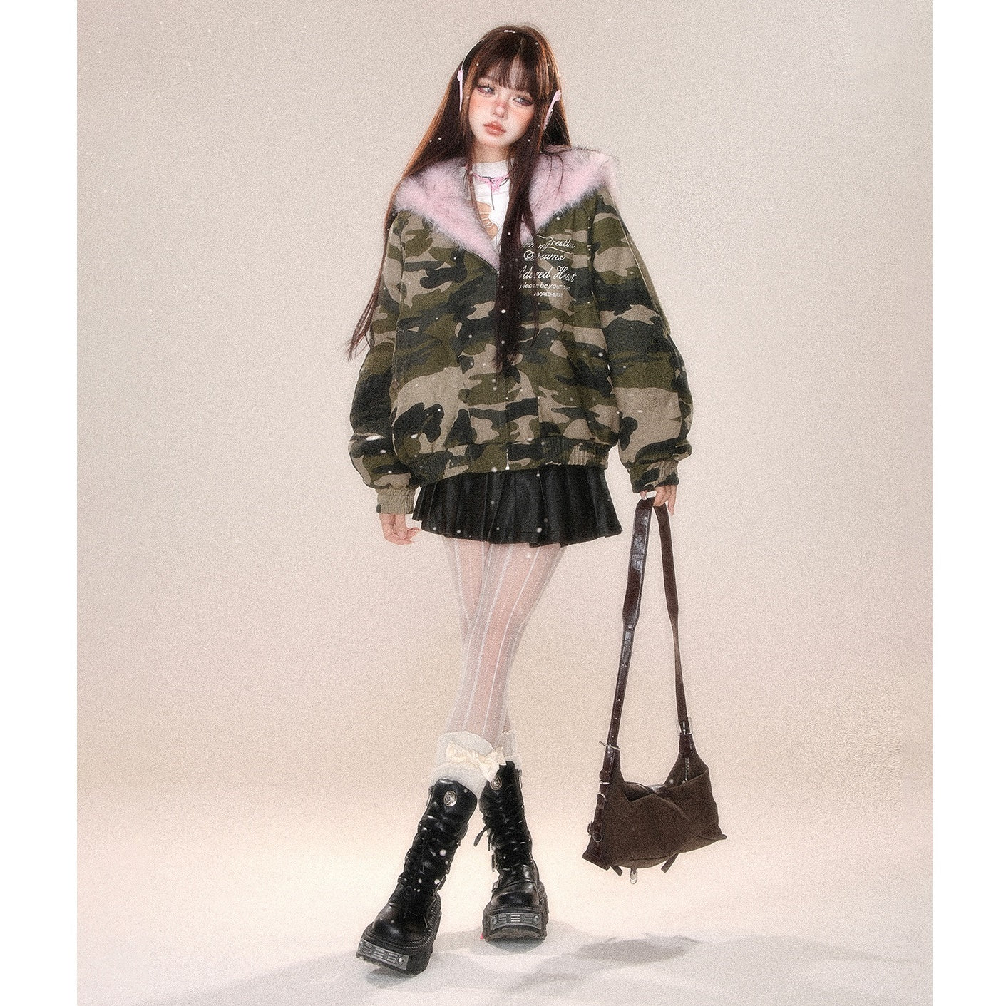 Reversible Hooded Fur Jacket KK2018