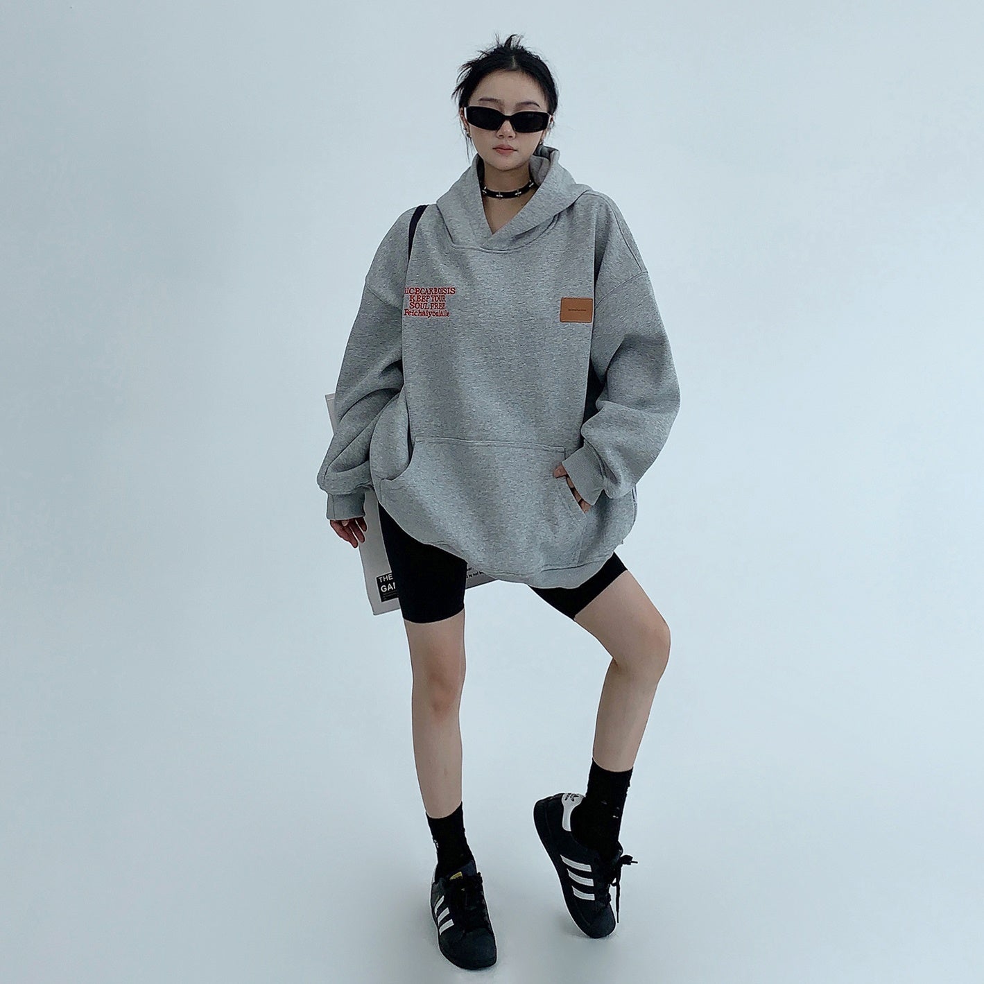 Heavy Industry Embroidery Loose Hoodie MW9591