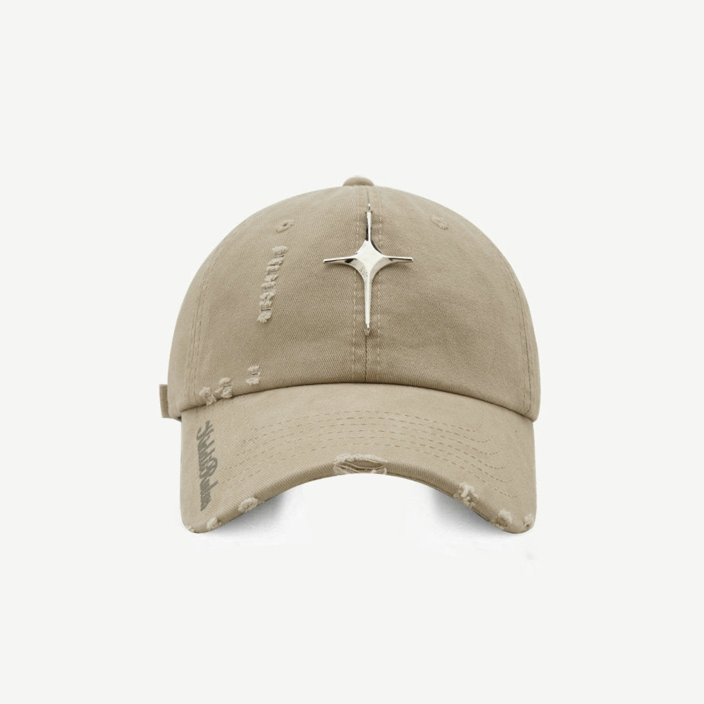 Ripped Cross Star Metal Cap MW10109