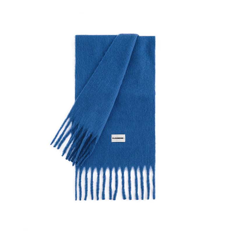 Solid Color Soft Tassel Muffler PO1002