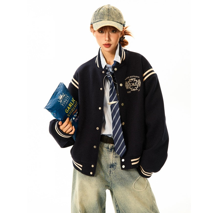 College Style Line Baseball Jacket MW9525