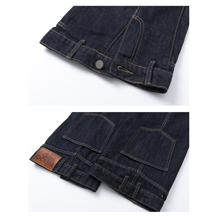 Reverse Design Split Straight Jeans MW9569