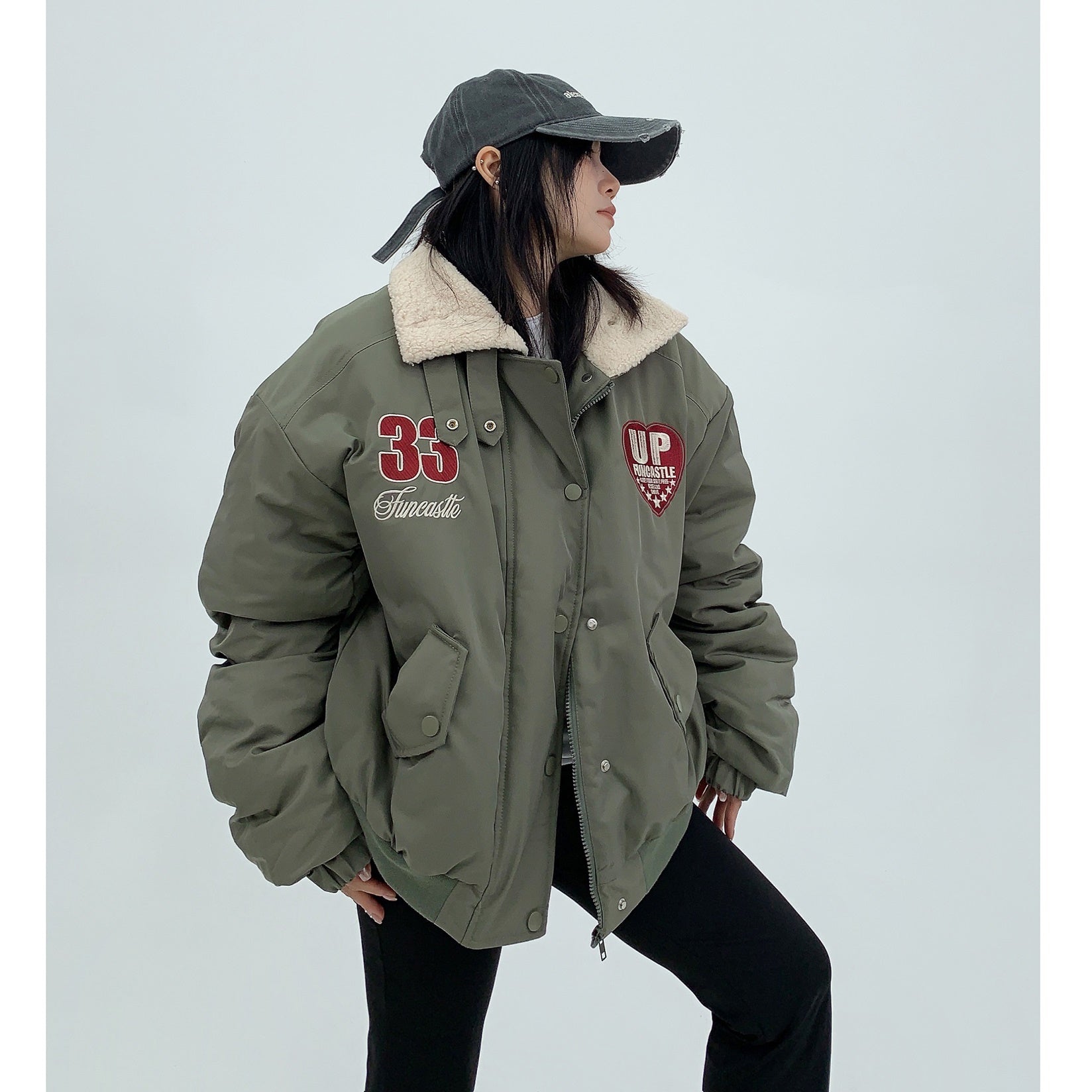 Retro Embroidery Flight Padded Blouson MW9791