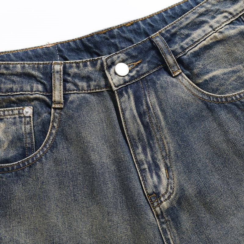 Deconstruction Split Heavy Wash Cargo Jeans MW10061