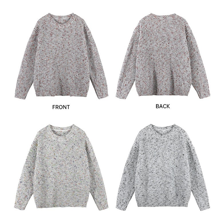 Color Dots Retro Crew Neck Sweater BT7047