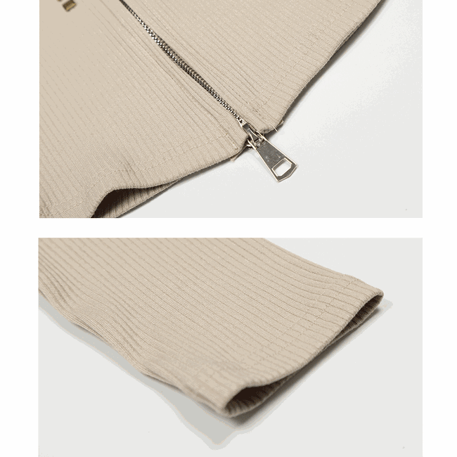 Studs Cross Slim Zip Hoodie MW10360