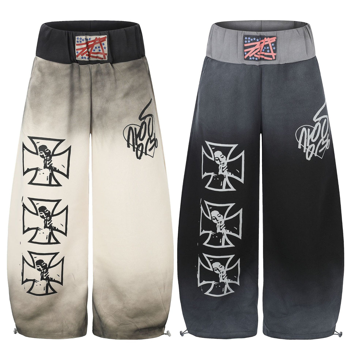 クロスグラフィック グラデーション加工 バルーンスウェットパンツ MW10468