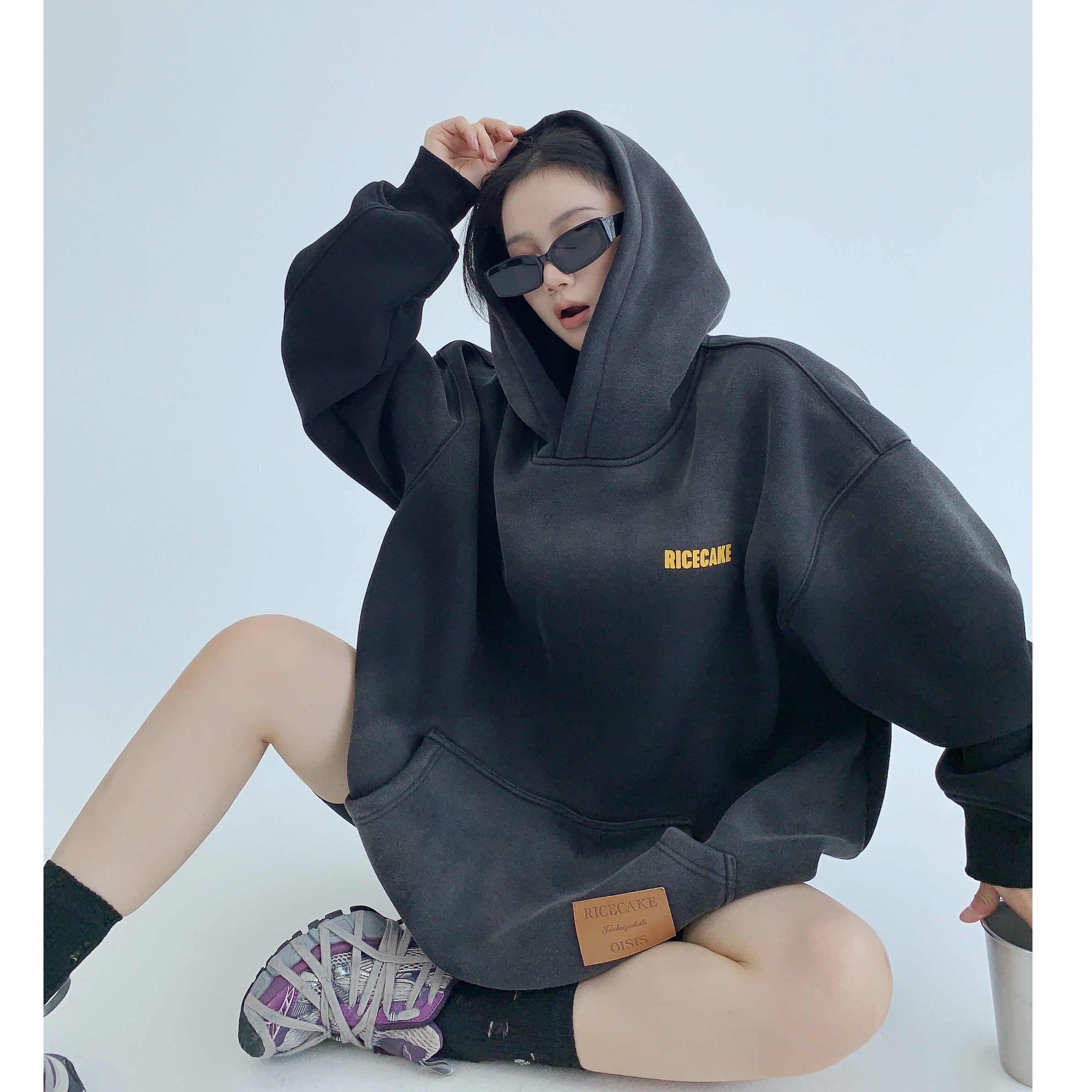 Gradient Simple Letter Oversize Hoodie MW9511