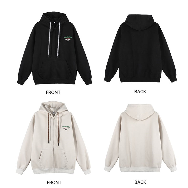 Letter Embroidered Hooded Sweat MW9483