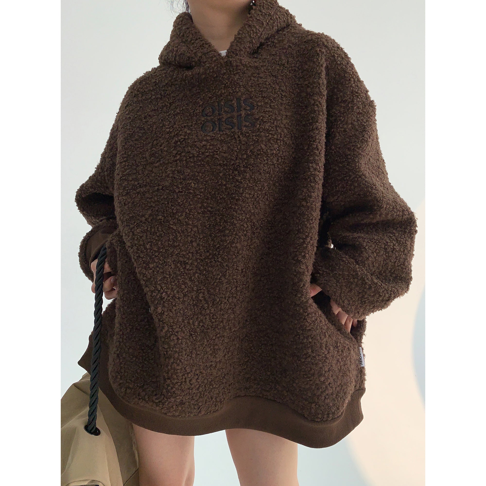 【上下別売り】Thick Poodle Hair Like Hoodie & Straight Pants MW9654