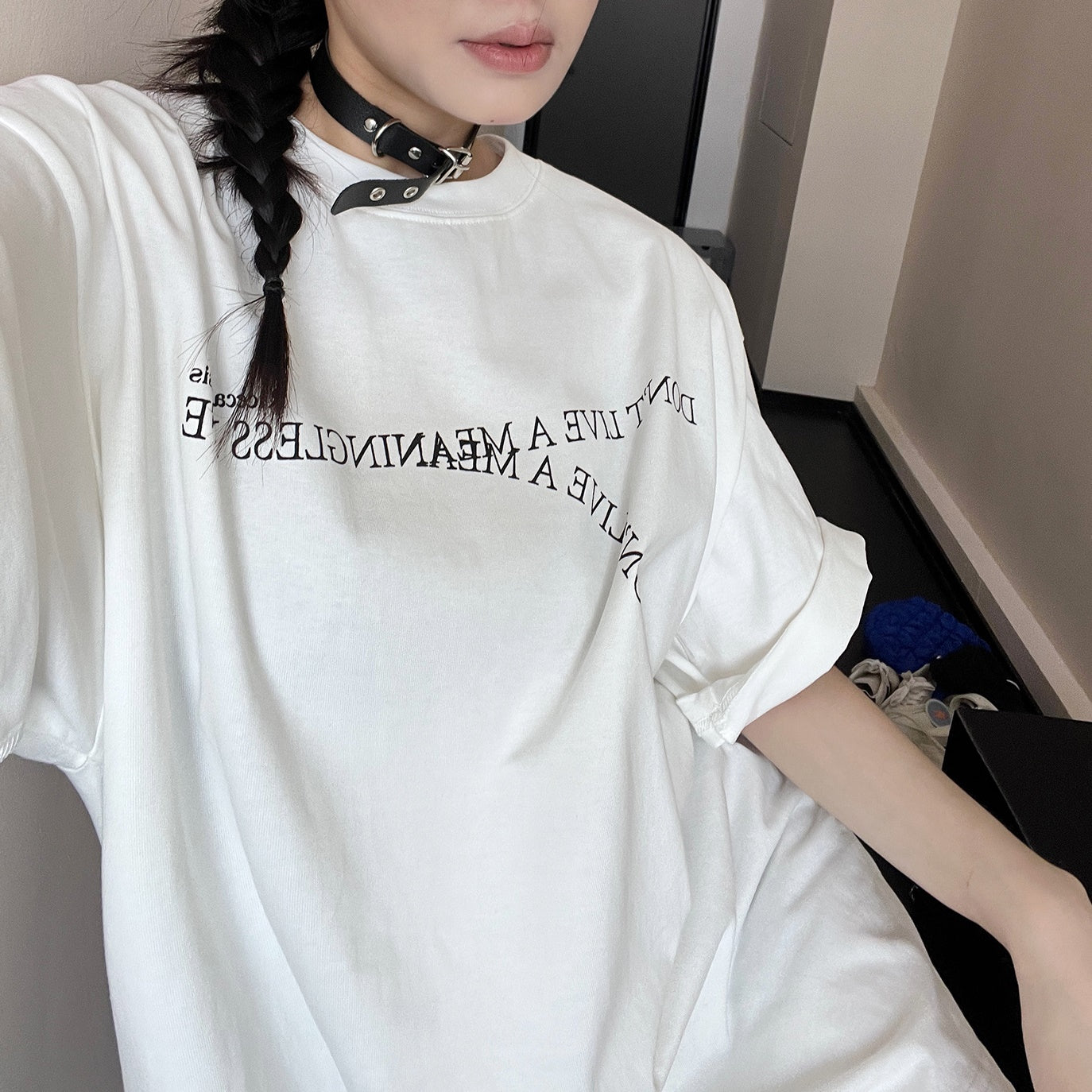 Simple Letter Short Sleeves T-Shirt MW9170