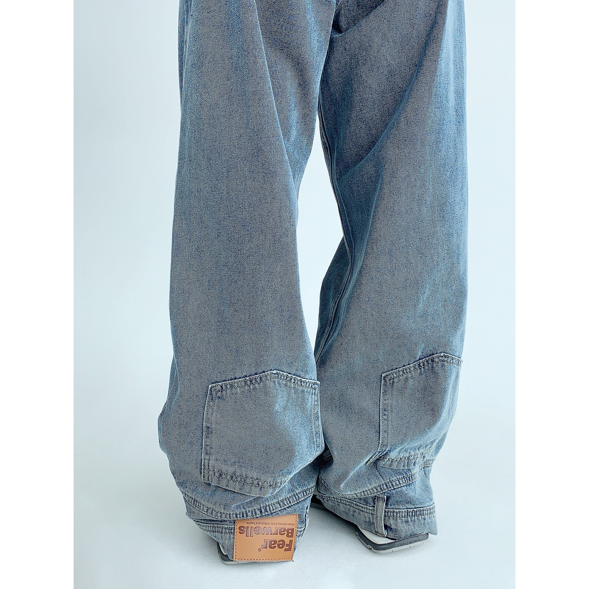 Reverse Design Straight Wide-leg Jeans MW9248