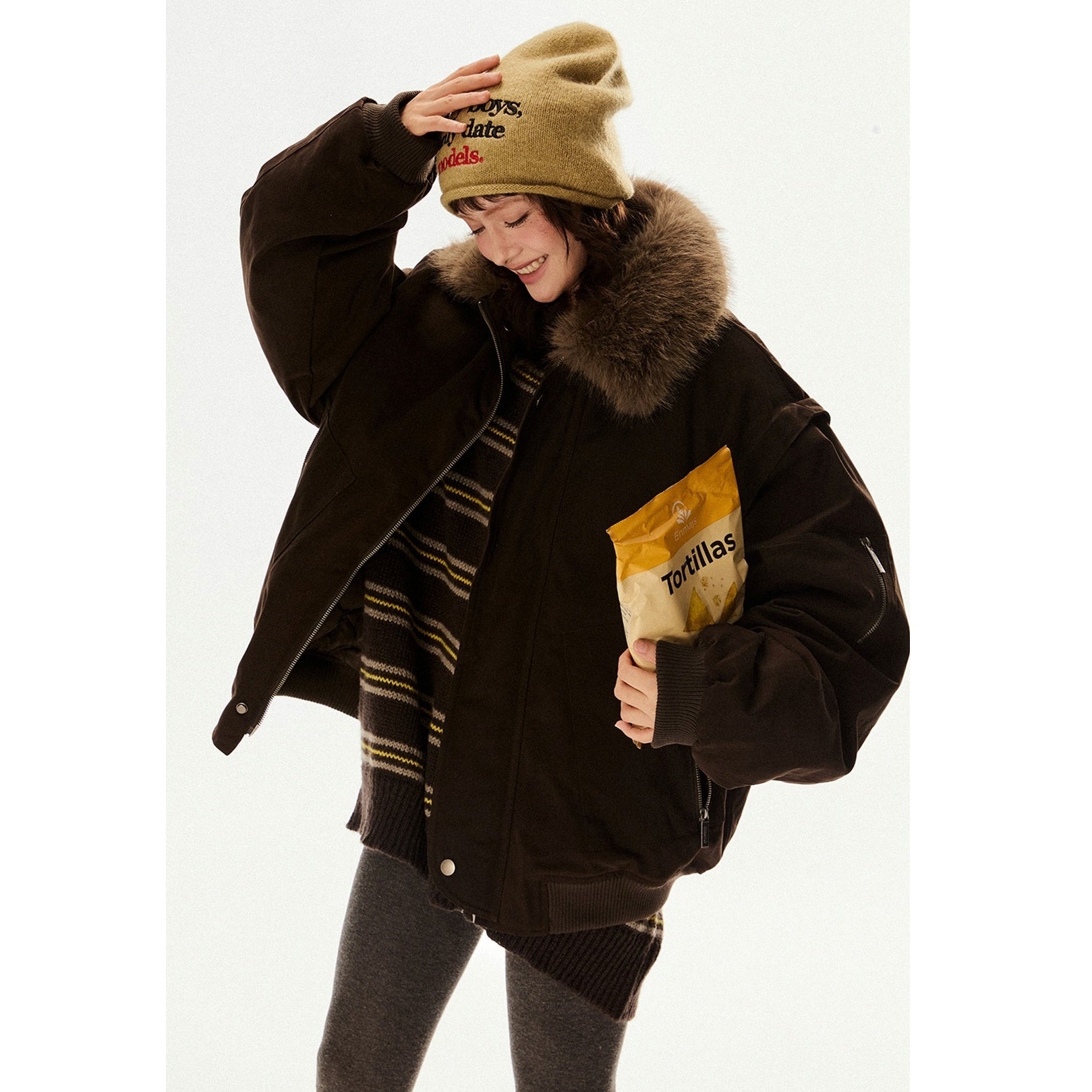 Big Fur Collar Down Jacket EZ202