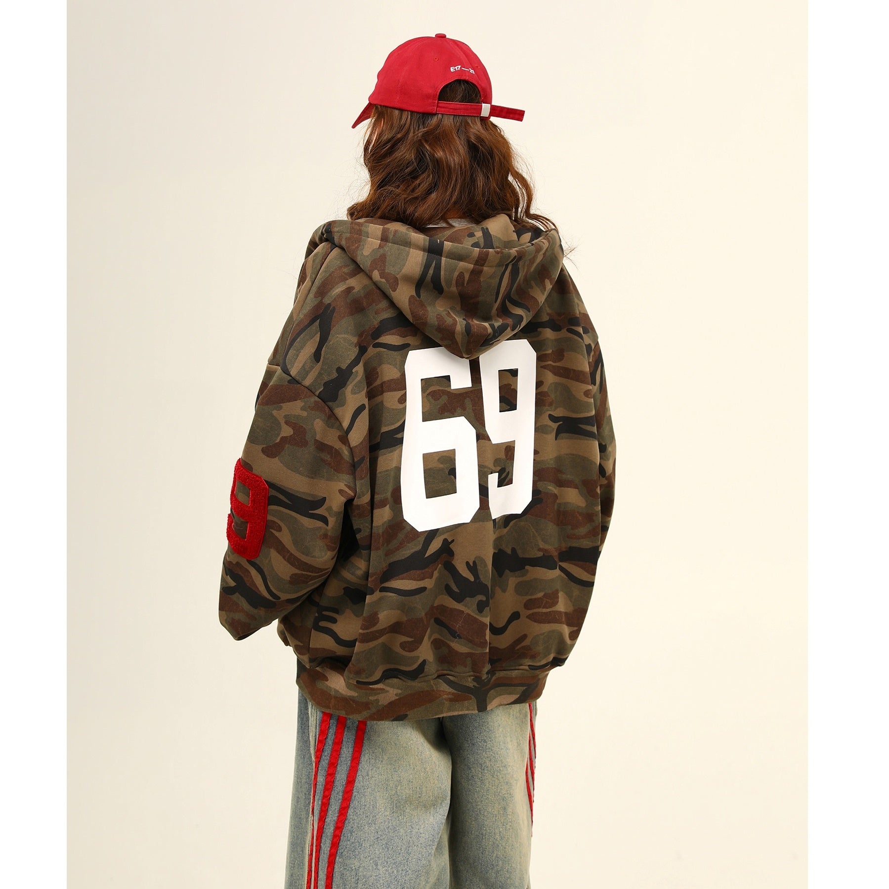 Camouflage Plus Velvet Hooded Sweat Jacket MW9798