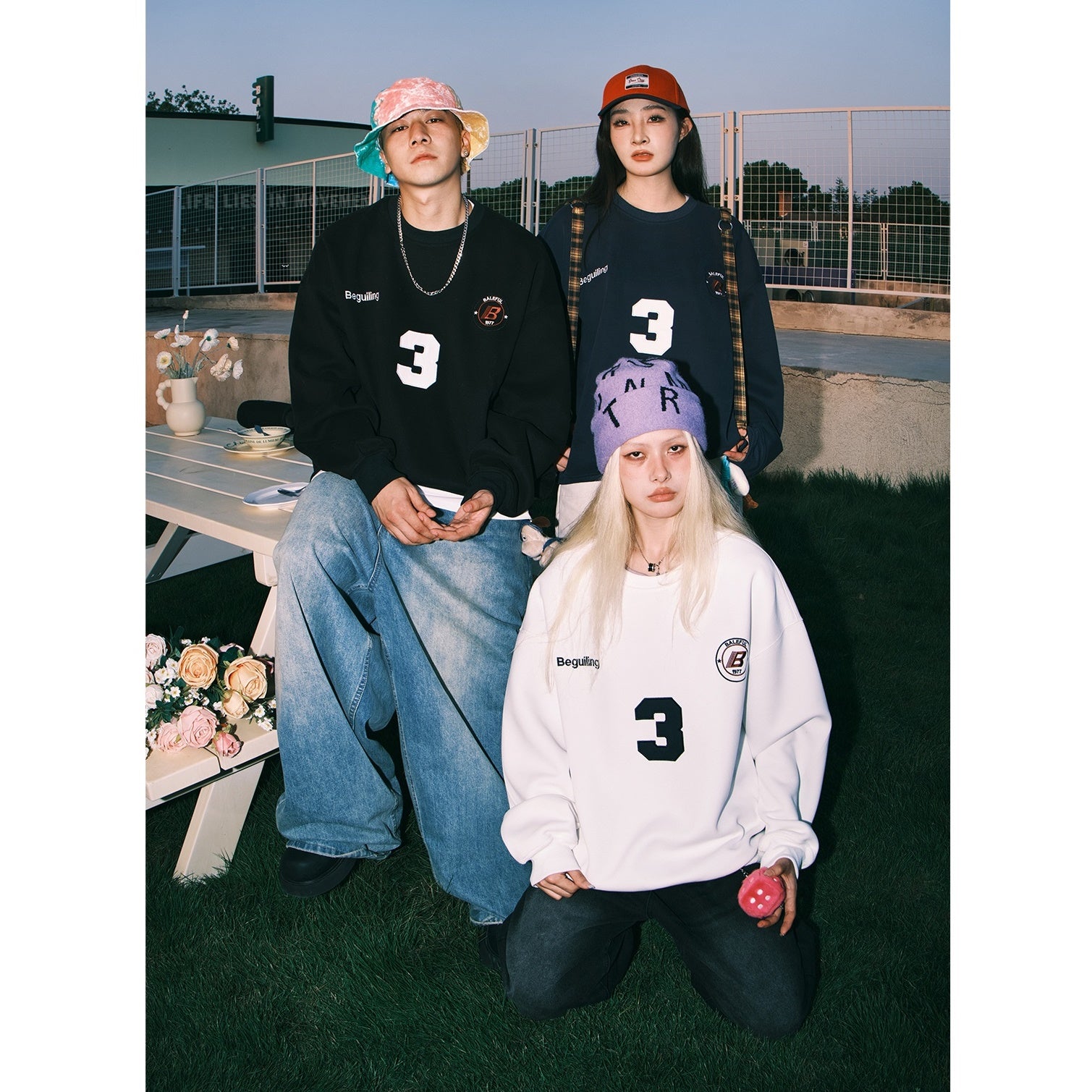 Number Printed Crew Neck Sweat MW9421