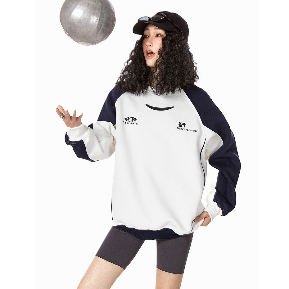 Contras Color Raglan Sleeve Sweat MW9326