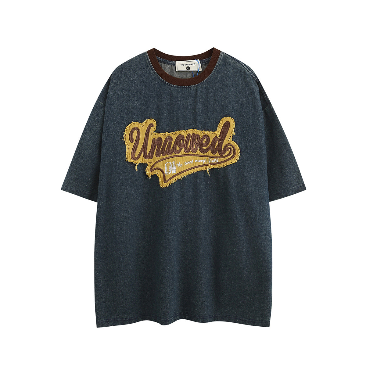 Embroidered Denim T-shirt MW9066