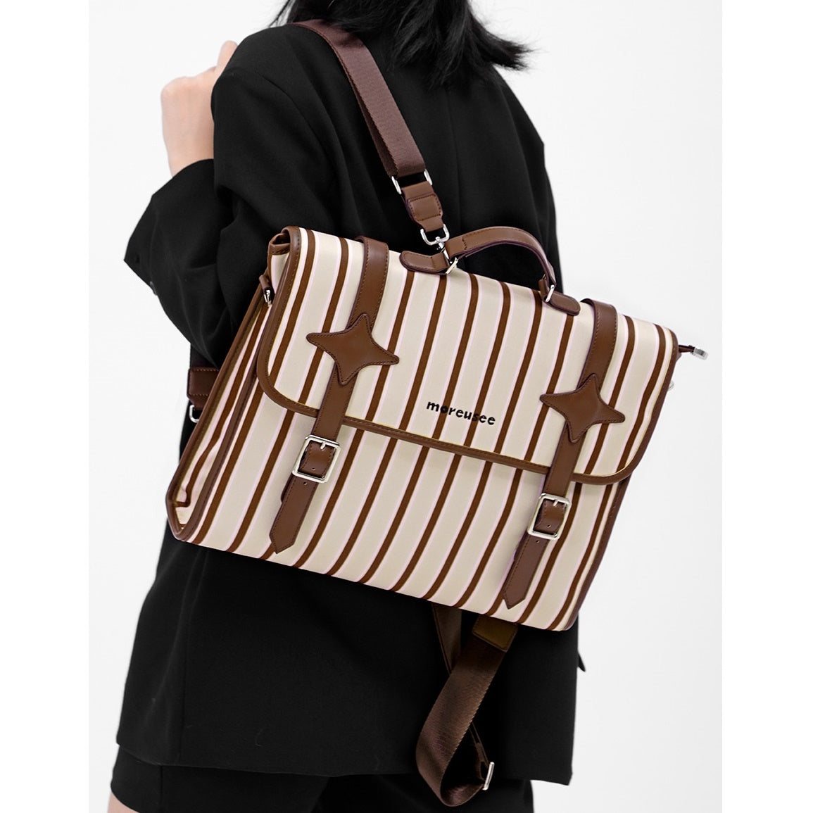 Retro Stripe 3Way College Style Bag BA027