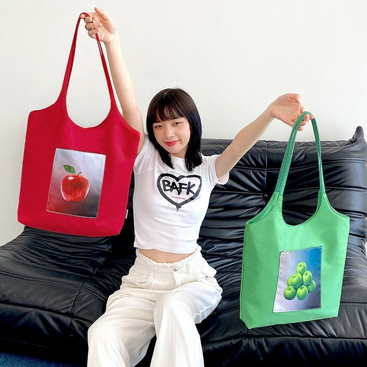 Fruit Print Casual Shoulder Tote Bag BA025