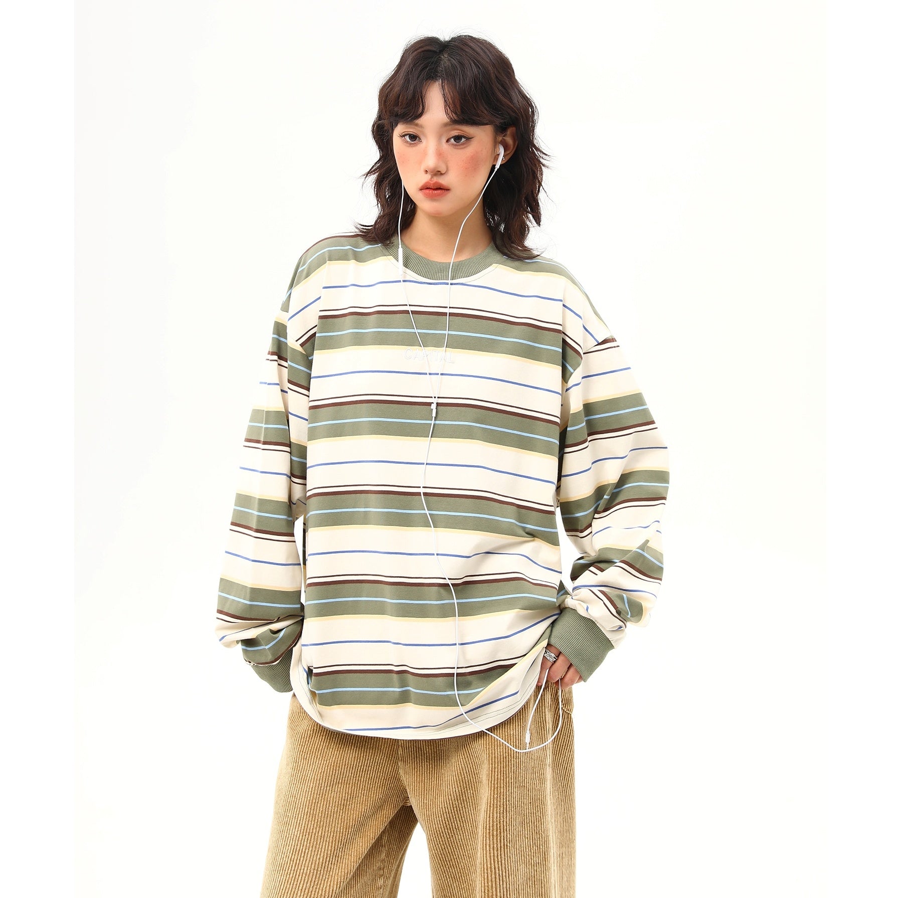 Multi Border Long-sleeved T-shirt MW9934