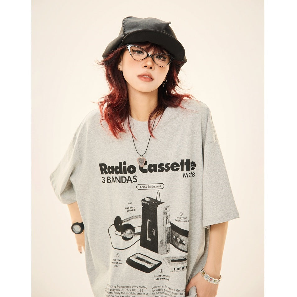 Radio Cassette Print T-Shirt MW9230