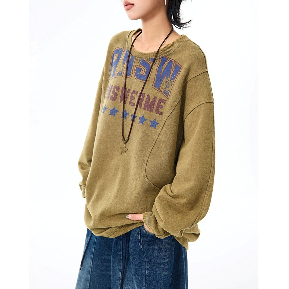 Graffiti Letters Long Sleeve Top MW9958