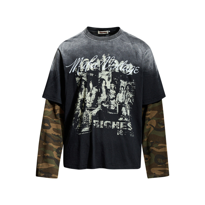 グラデーションウォッシュフェイクレイヤードTシャツ MW10423