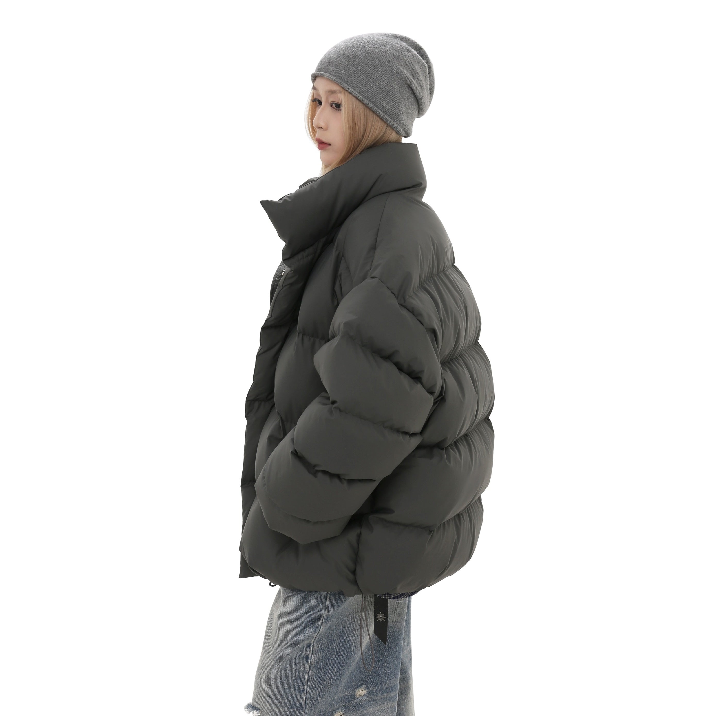 Stand Collar Loose Casual Padded Jacket GB7021