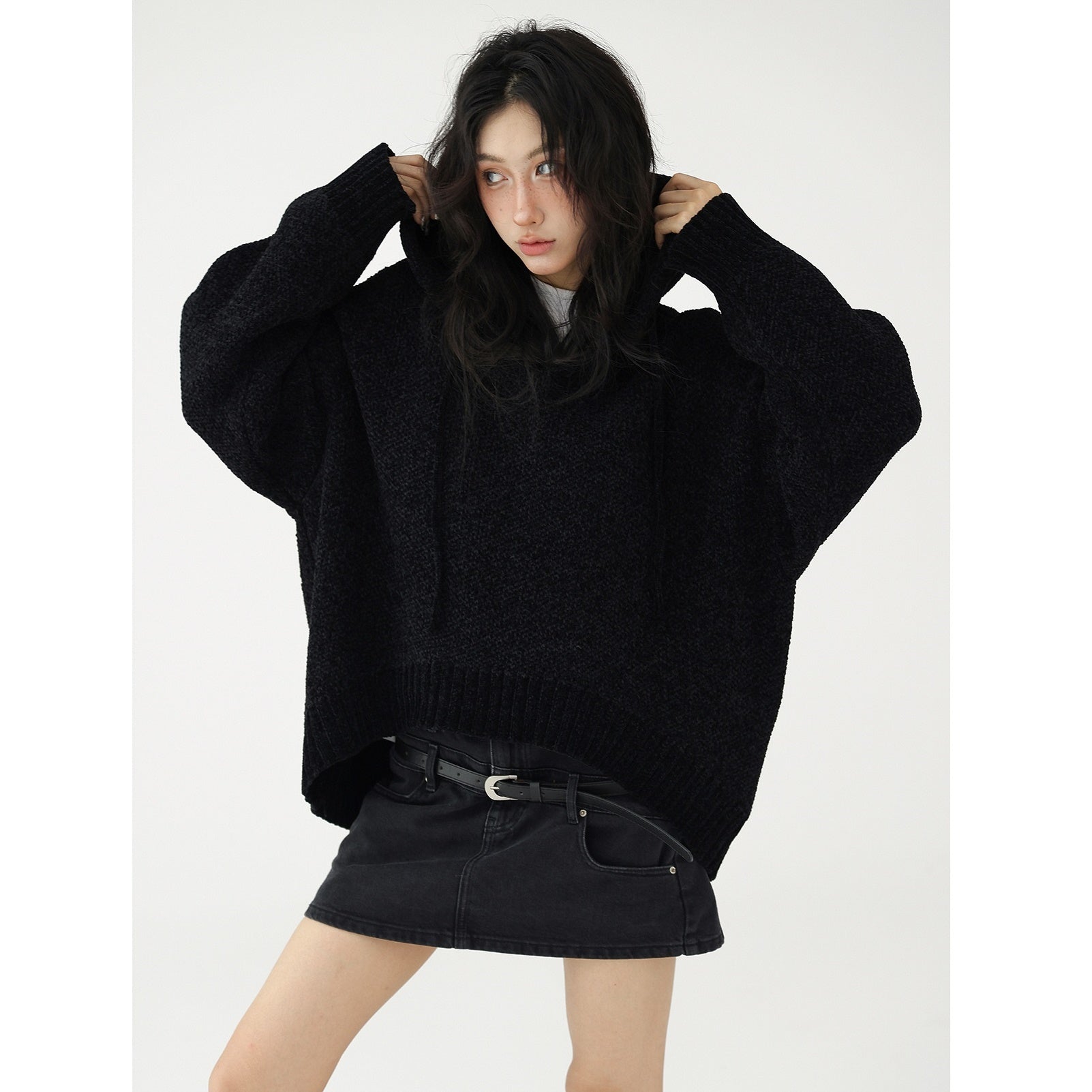 OverSize Hooded Pullover Sweater AC7090