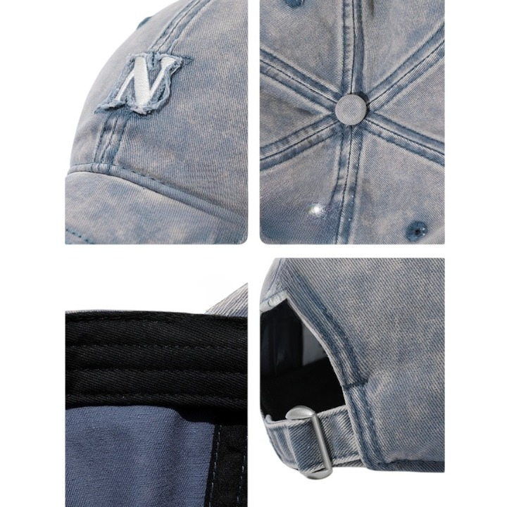 Letter Embroidery Washed Cap MW10119