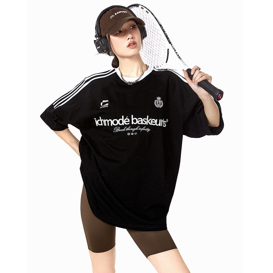 Casual Sports Style Line Sleeve T-Shirt MW9192