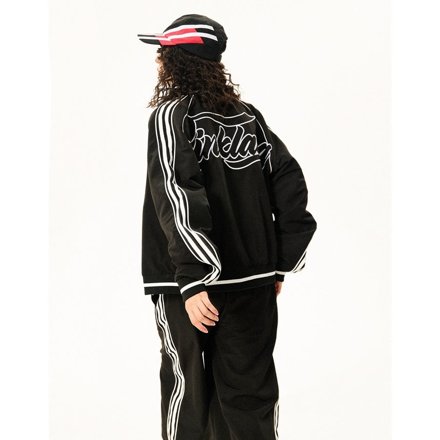 Track Jacket & Side Striped Loose Casual Pants MW9432