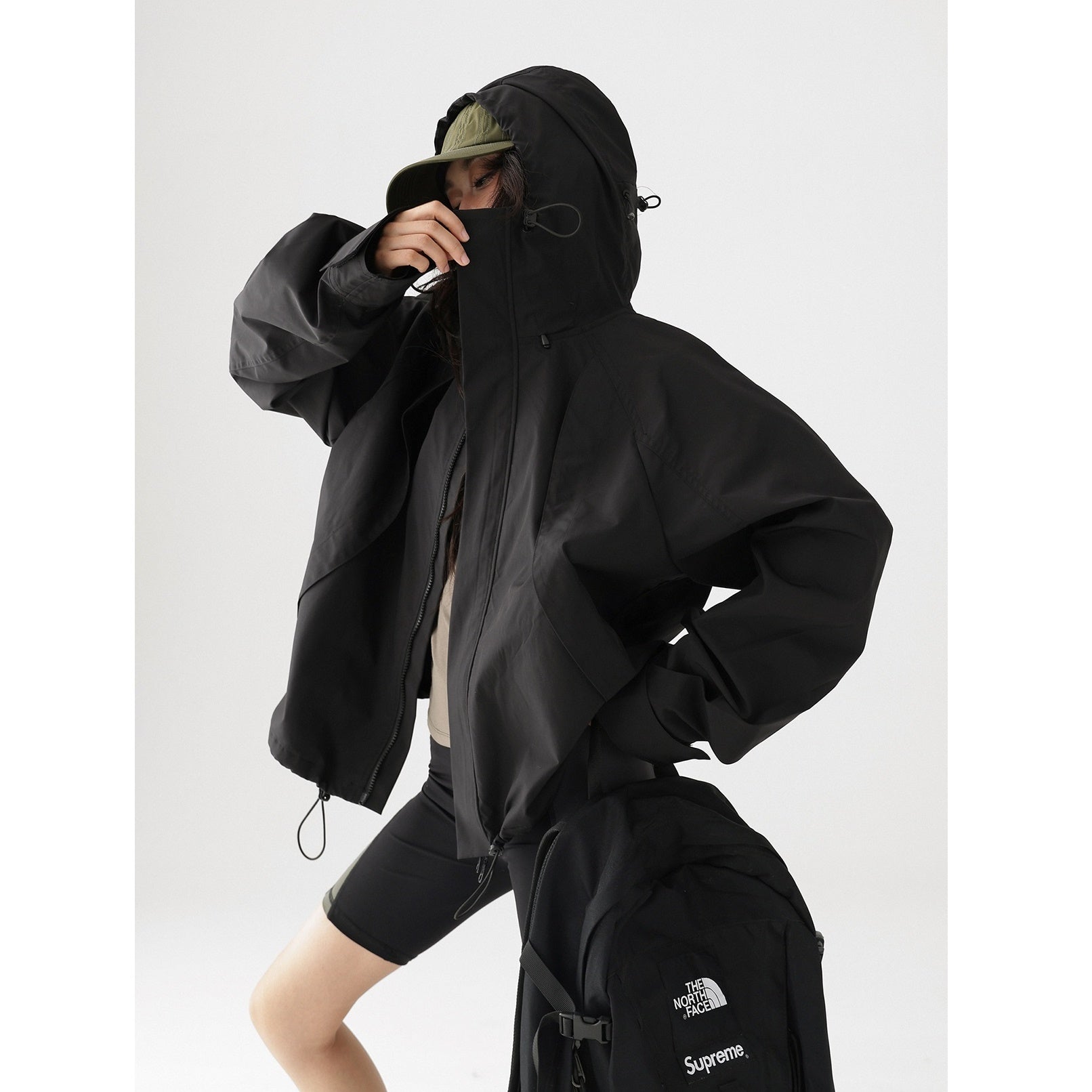 High-Neck Casual Hooded Jacket AC7099