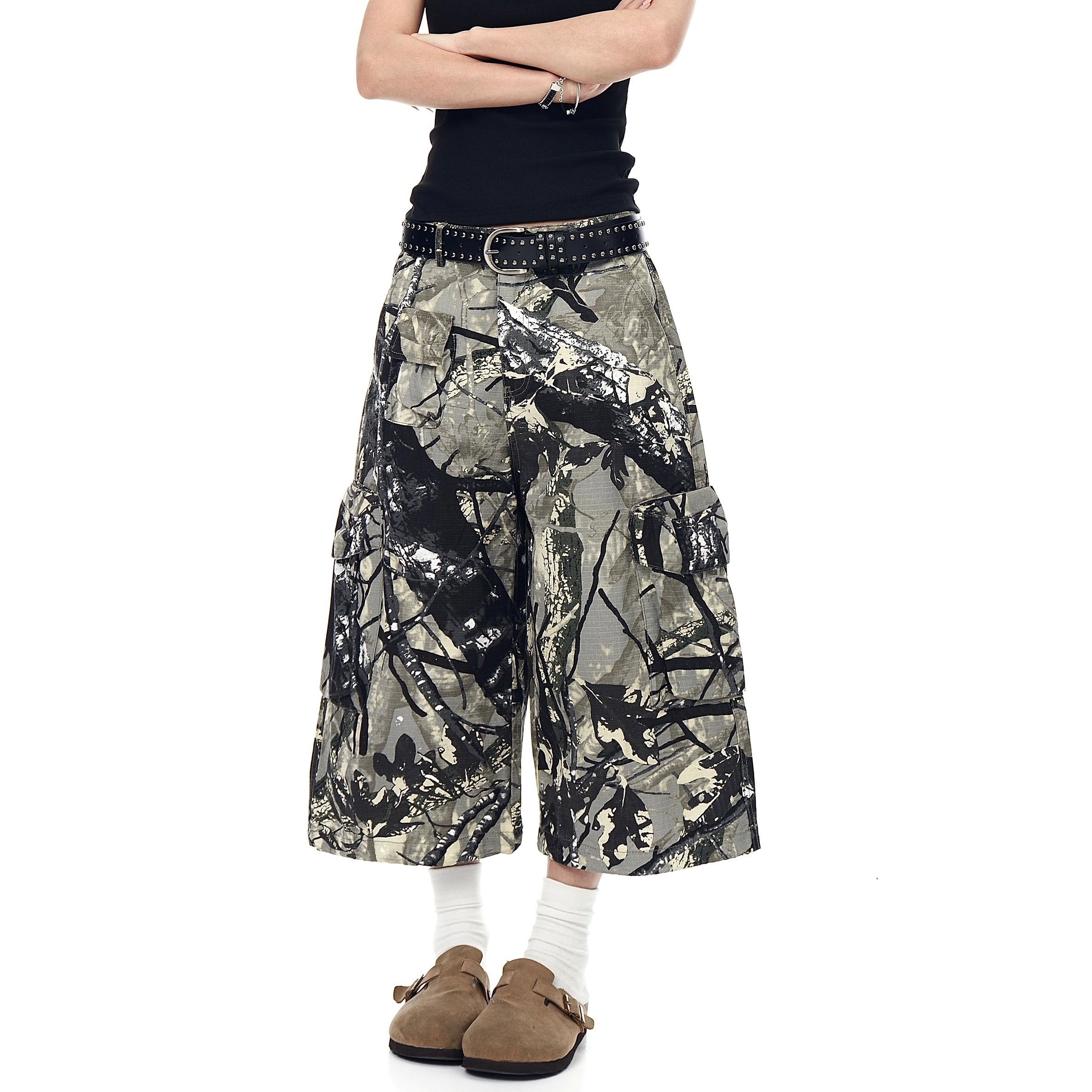 Vintage Twig Camouflage Cropped Pants MW10047