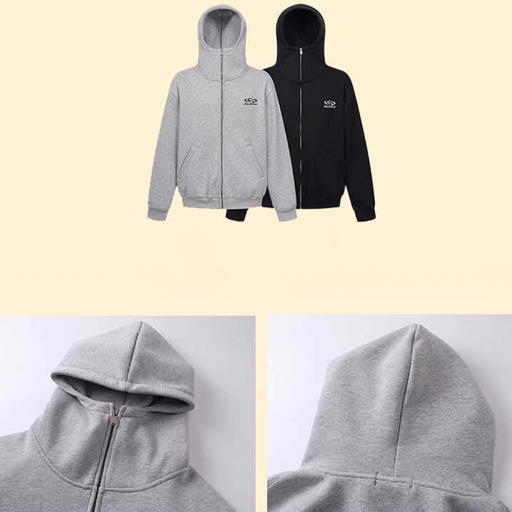 Heavyweight High Neck Zip Hooded Sweat HG7196