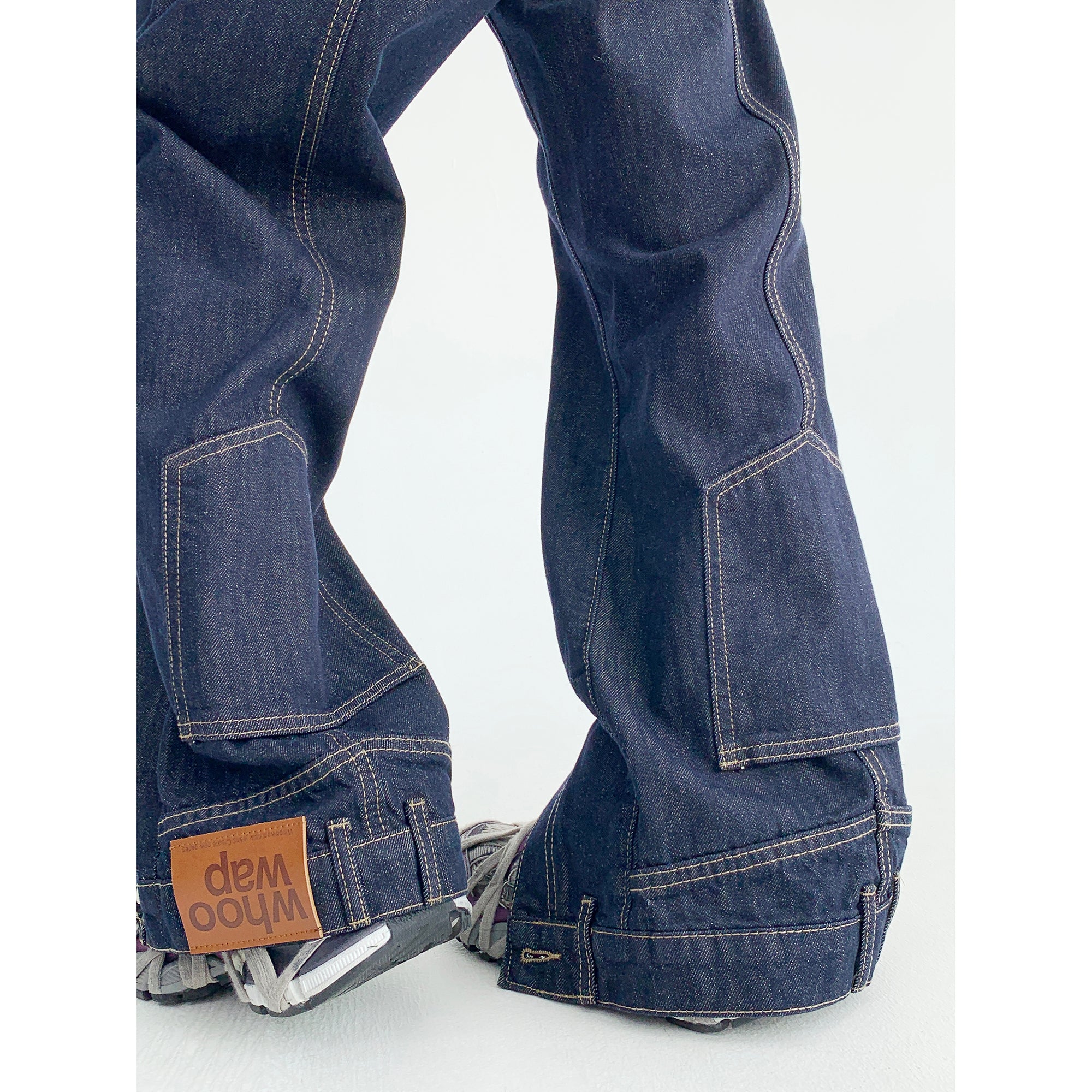 Reverse Design Split Straight Jeans MW9569