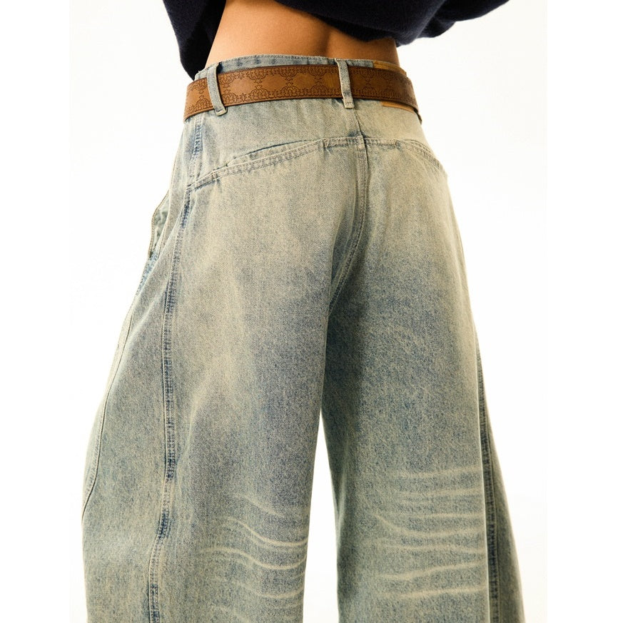 Retro Wash Scimitar Loose Jeans MW9524