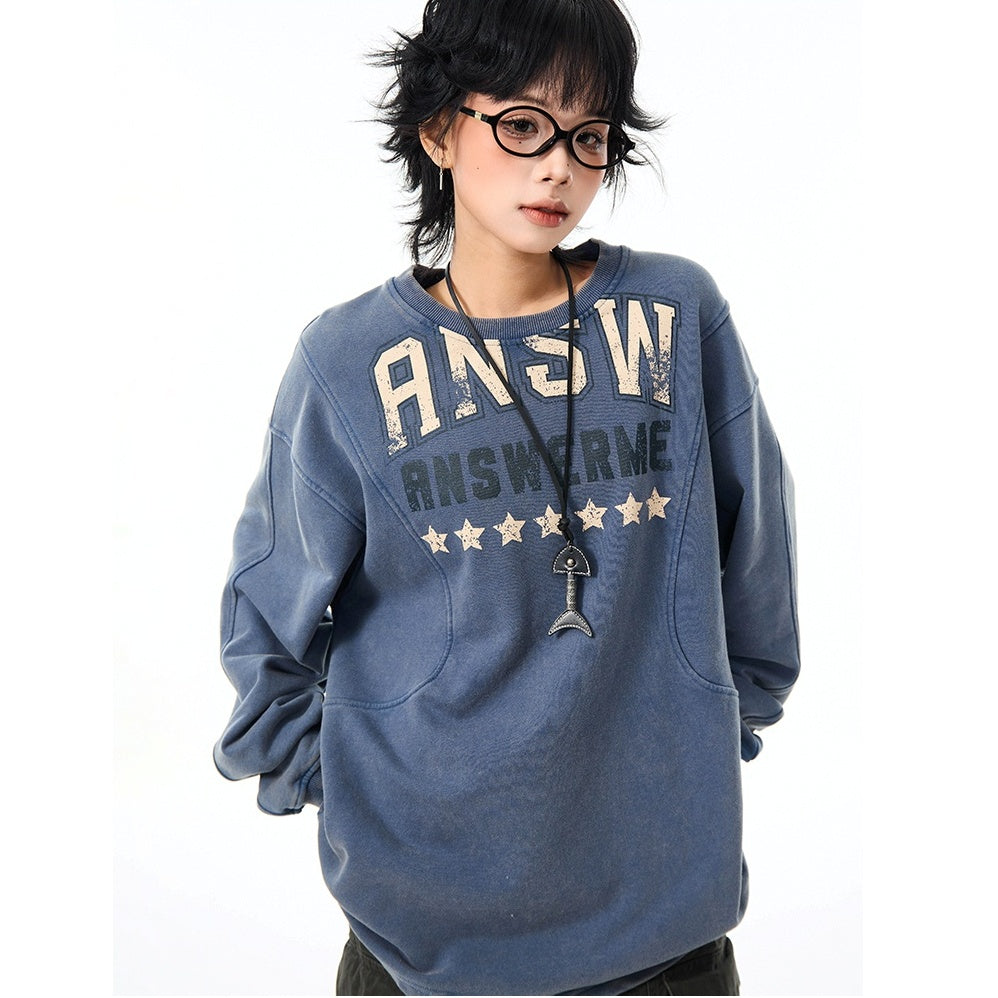 Graffiti Letters Long Sleeve Top MW9958