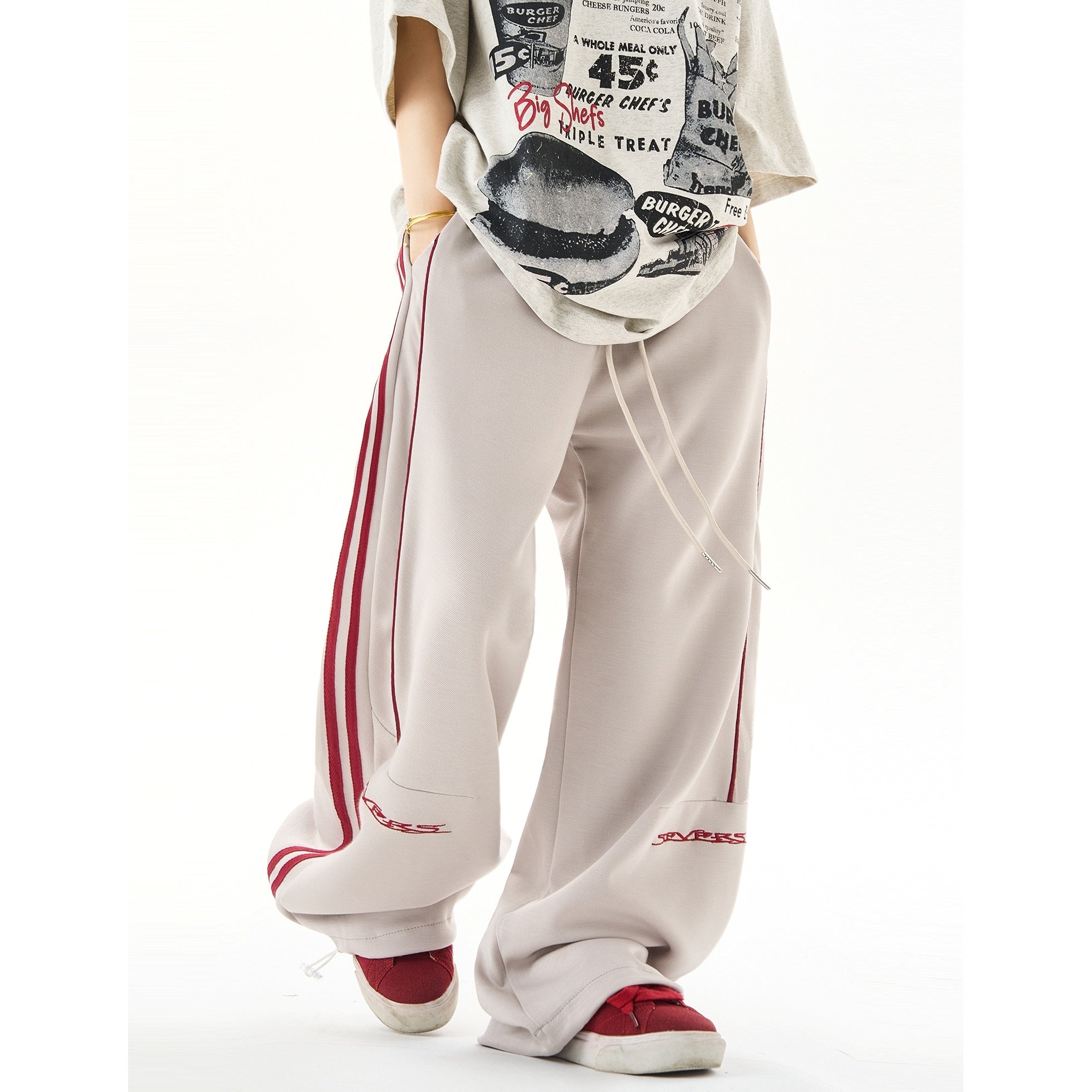 Side Line Wide-Leg Sweat Pants HG7091