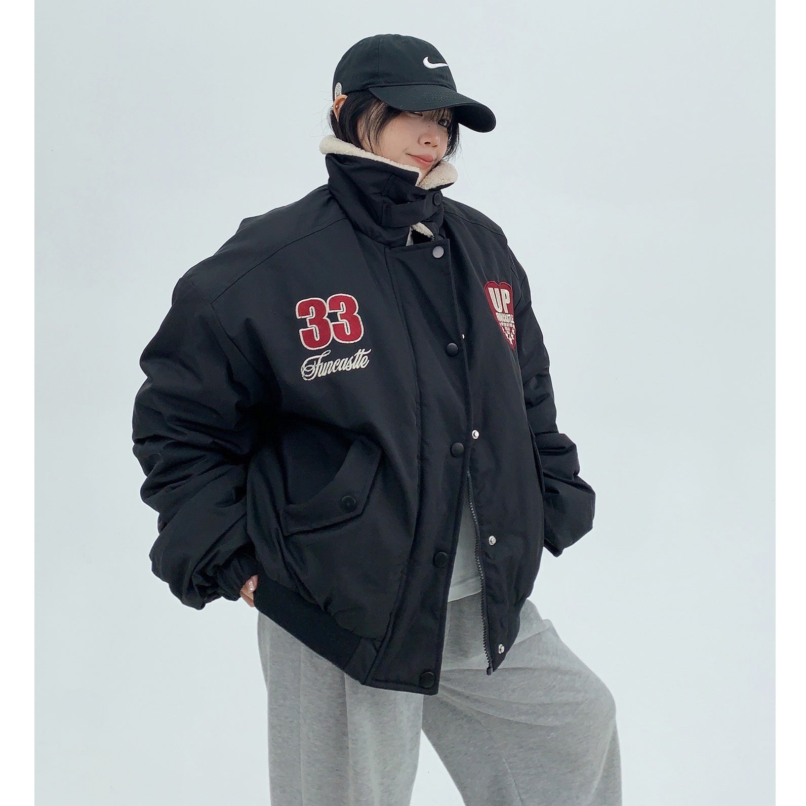 Retro Embroidery Flight Padded Blouson MW9791