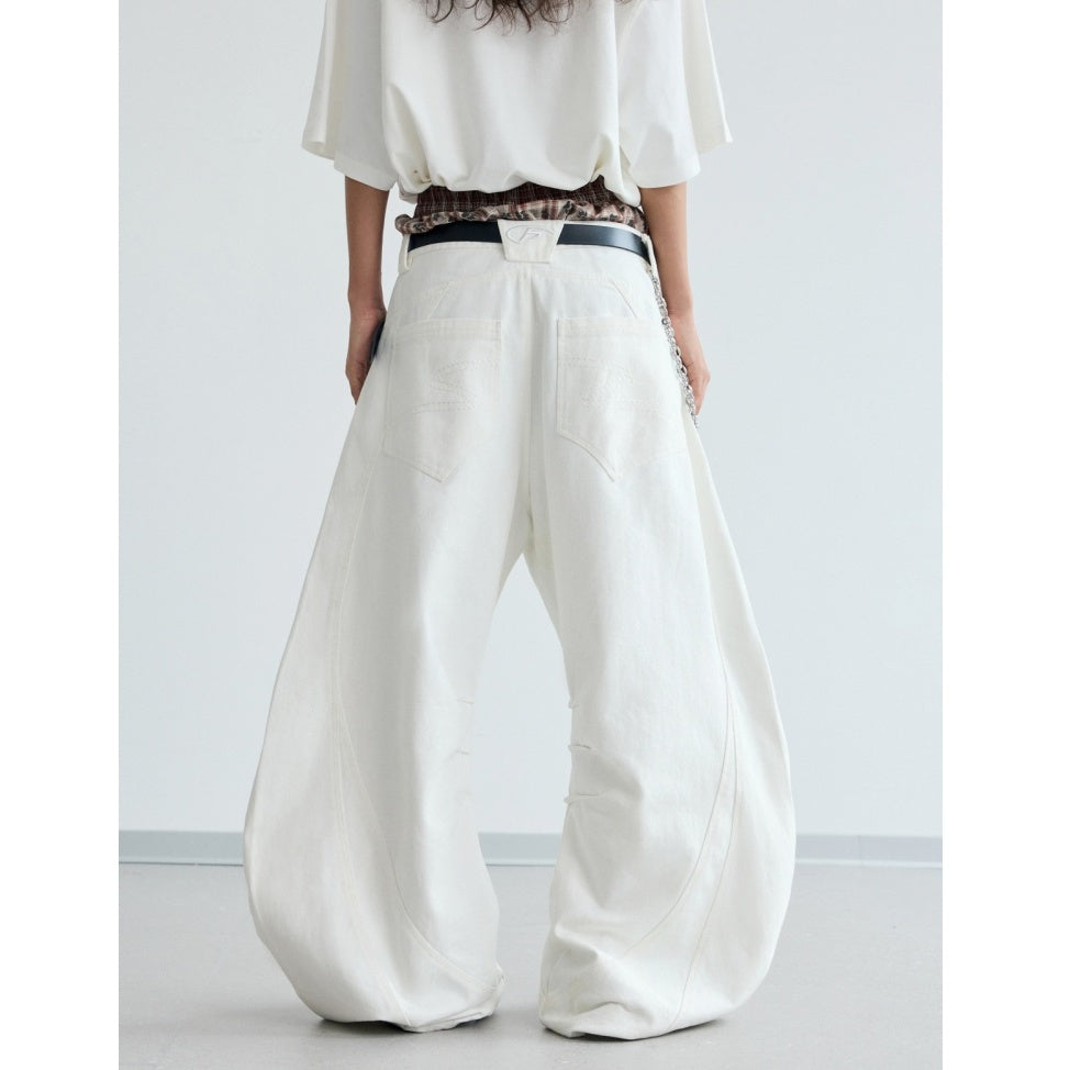Split Baggy Scimitar Jeans PS7018