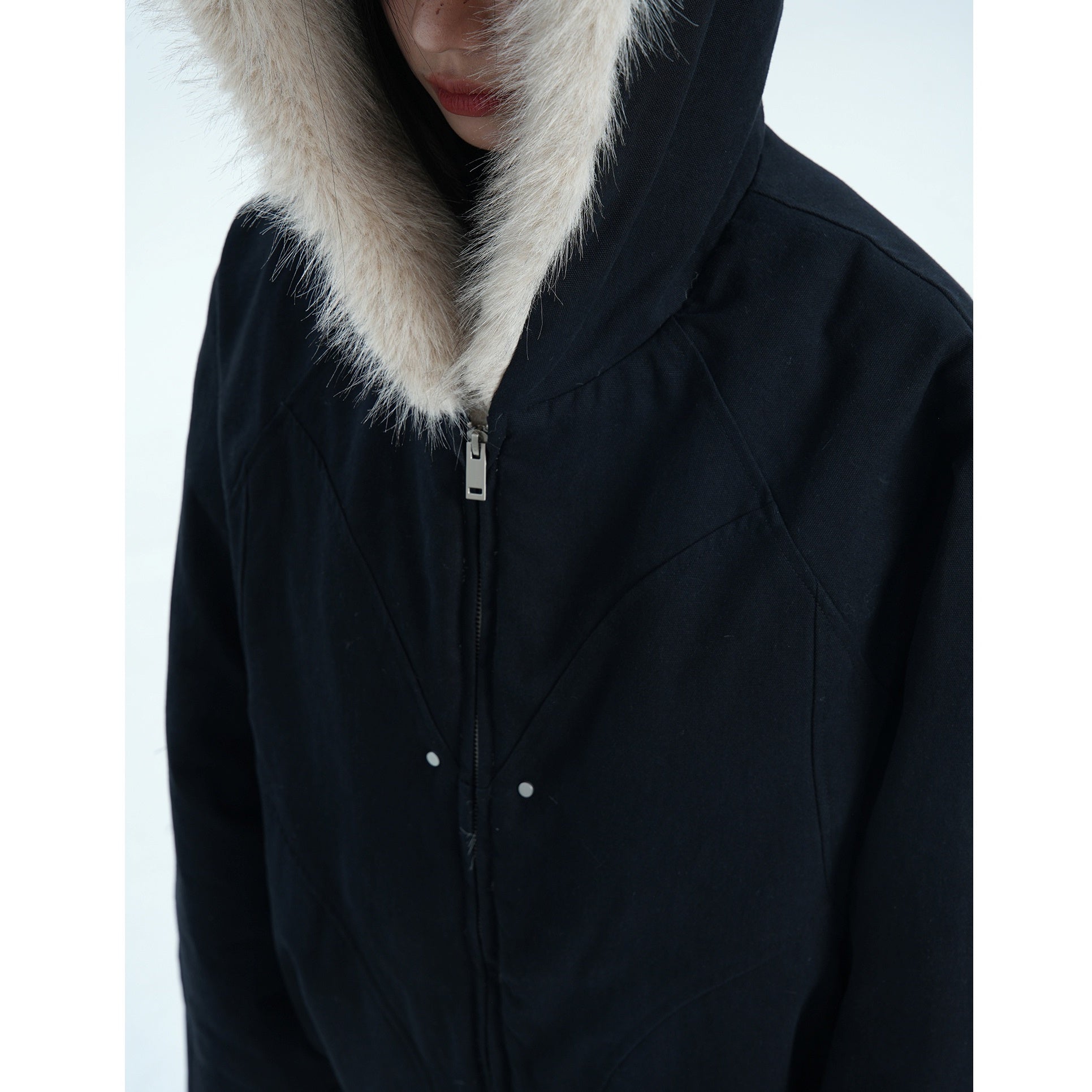 Fur Collar Casual Hooded Jacket MW9676