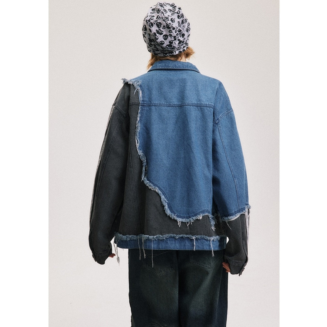 Irregular Stitching Loose Denim Jacket BX001